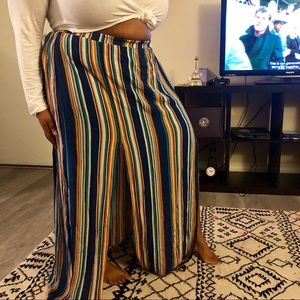 Forever 21 Plus Multi-Striped Maxi Skirt